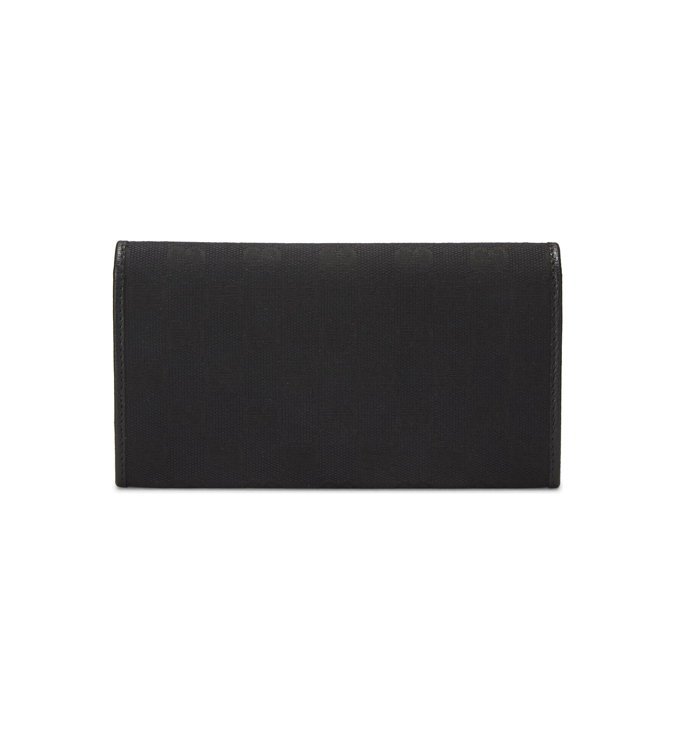 Gucci Black Canvas Continental Wallet - FINAL SALE, NO RETURNS