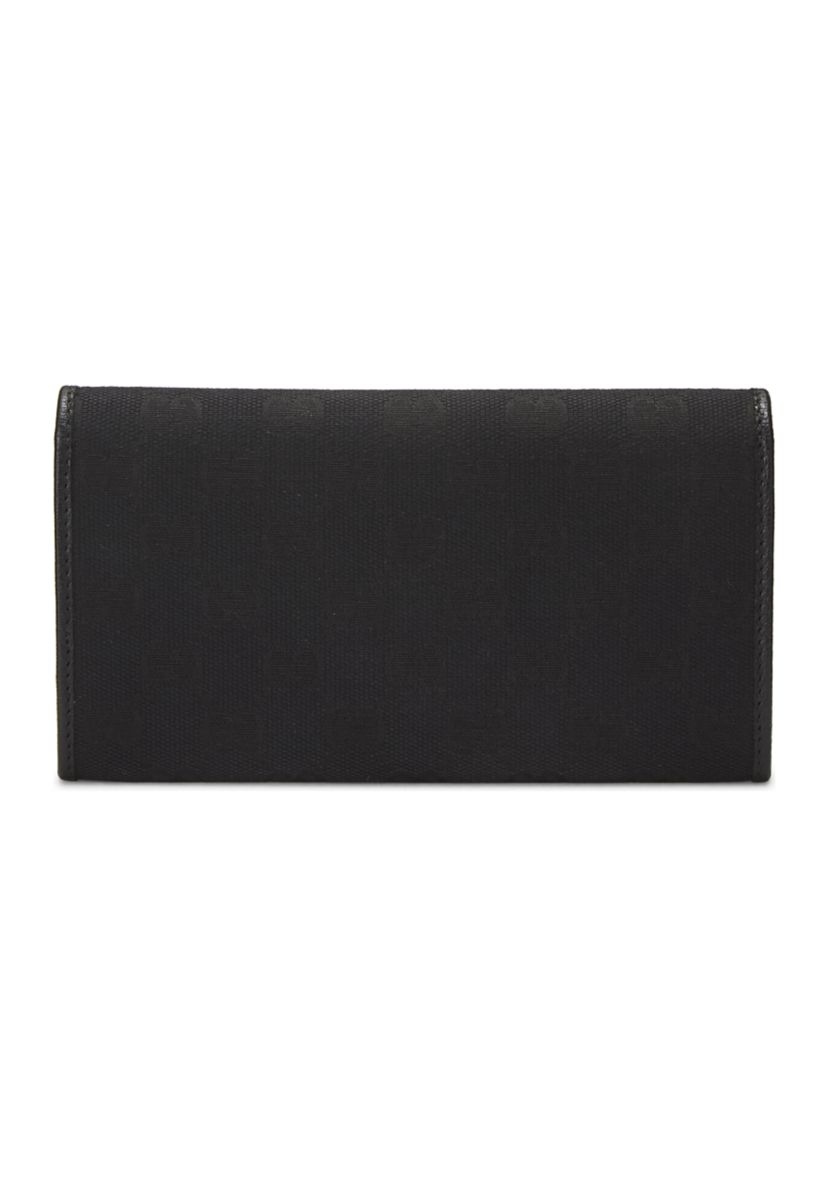 Gucci Black Canvas Continental Wallet - FINAL SALE, NO RETURNS