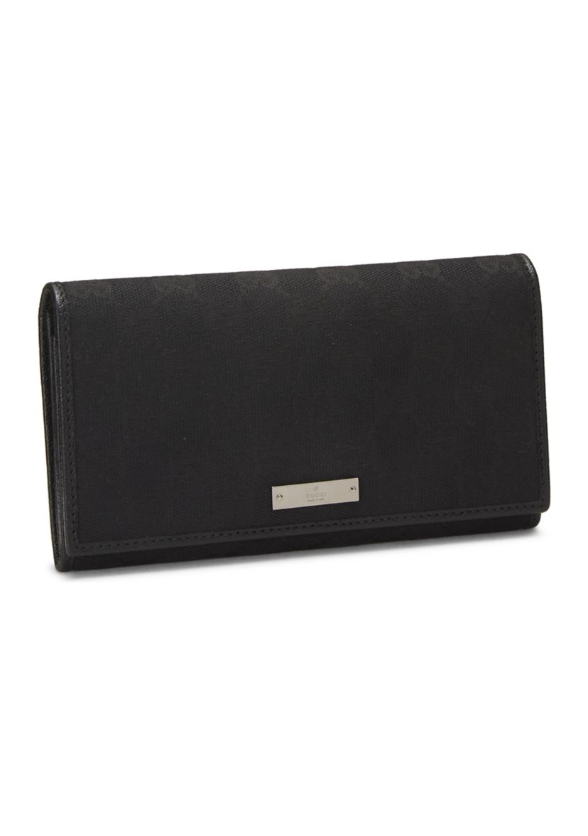 Gucci Black Canvas Continental Wallet - FINAL SALE, NO RETURNS
