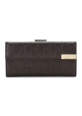What Goes Around Comes Around Women's Gucci Brown Guccissima Continental Wallet - FINAL SALE, NO RETURNS