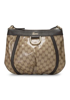 What Goes Around Comes Around Gucci Brown Crystal Canvas Abbey - FINAL SALE, NO RETURNS