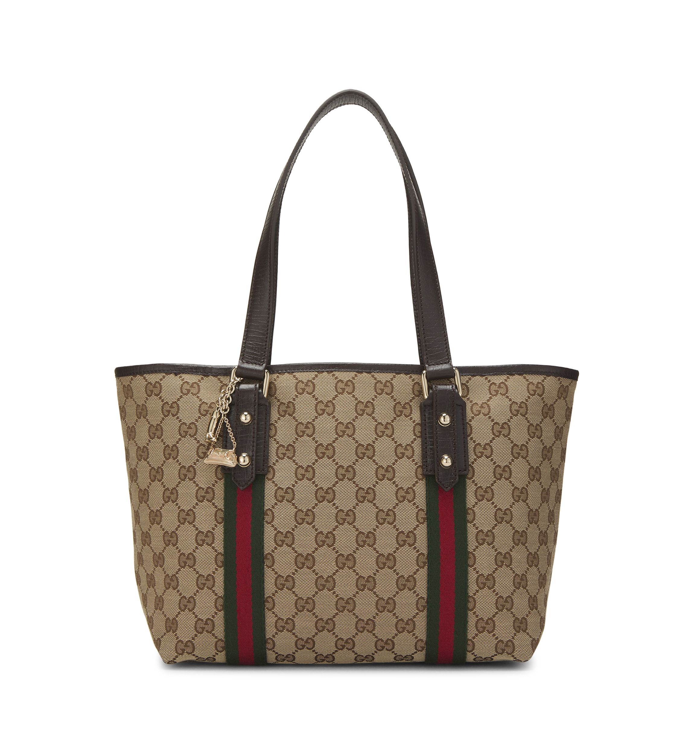  Gucci Brown Canvas Jolicoeur Tote - FINAL SALE, NO RETURNS