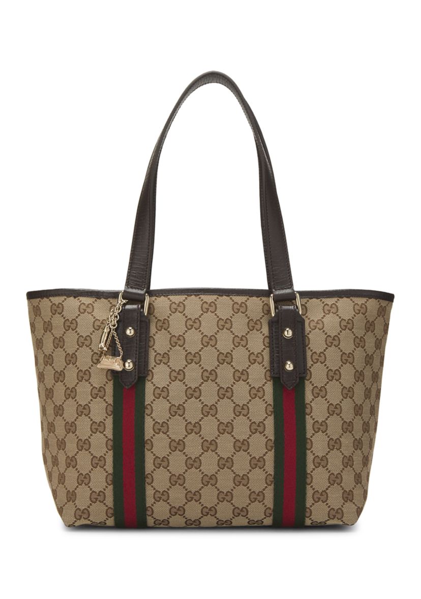  Gucci Brown Canvas Jolicoeur Tote - FINAL SALE, NO RETURNS