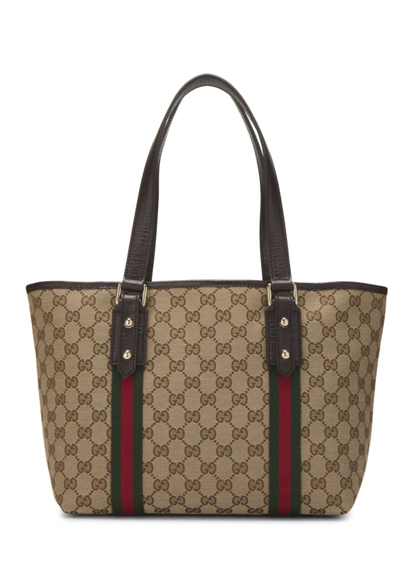  Gucci Brown Canvas Jolicoeur Tote - FINAL SALE, NO RETURNS