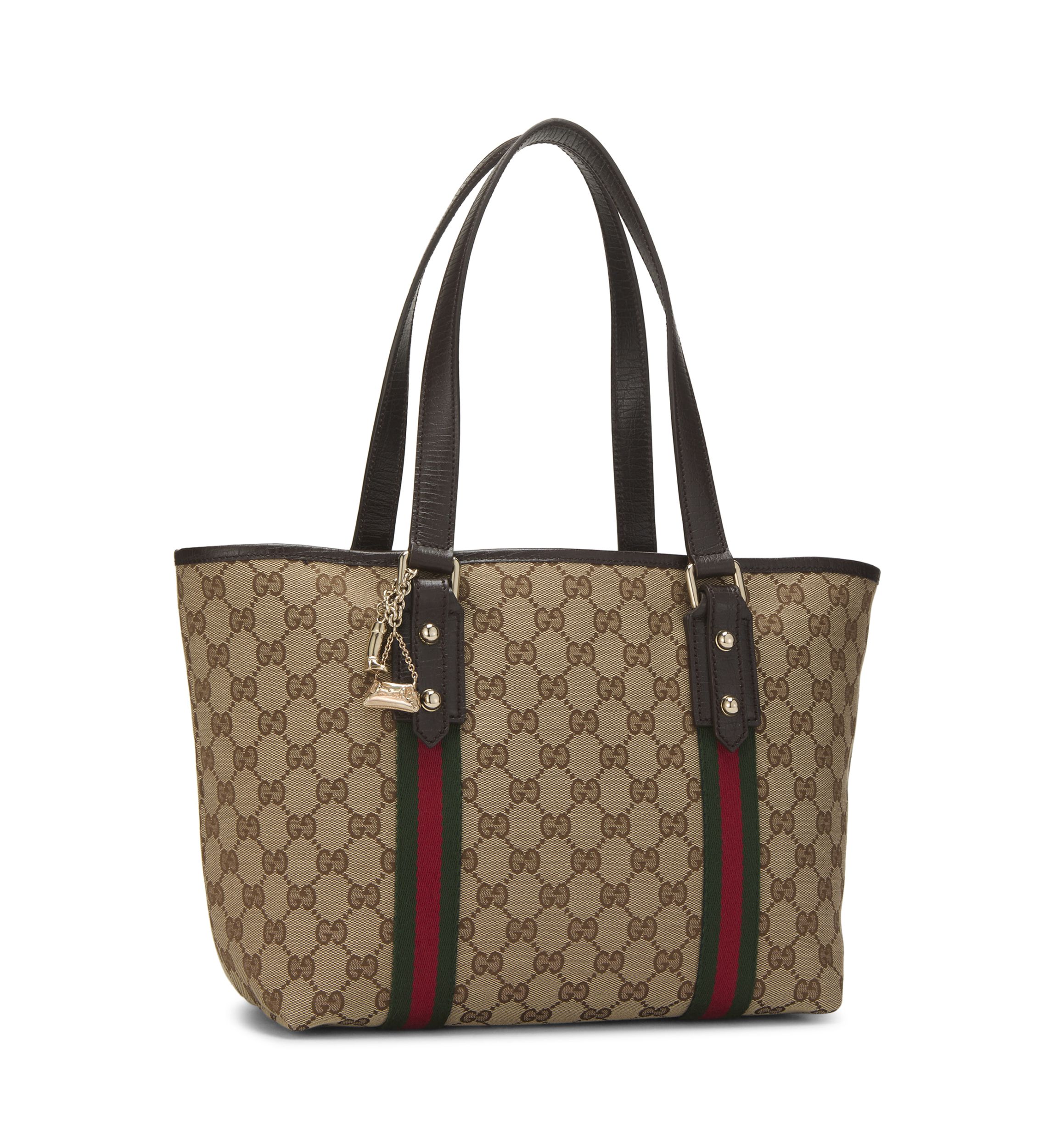  Gucci Brown Canvas Jolicoeur Tote - FINAL SALE, NO RETURNS