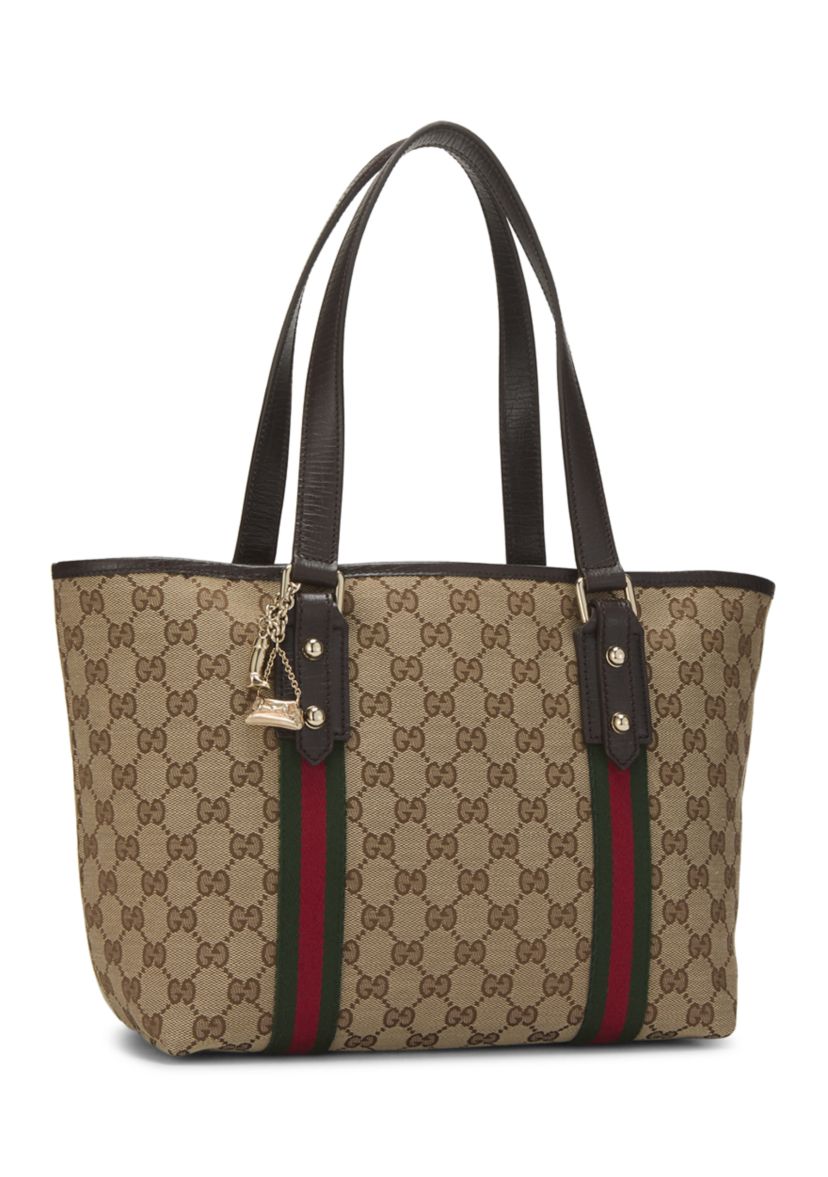  Gucci Brown Canvas Jolicoeur Tote - FINAL SALE, NO RETURNS
