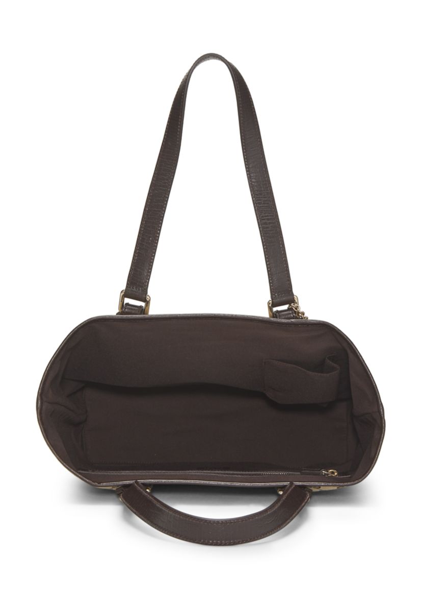  Gucci Brown Canvas Jolicoeur Tote - FINAL SALE, NO RETURNS