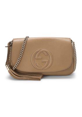 What Goes Around Comes Around Gucci Beige Leather Soho Crossbody - FINAL SALE, NO RETURNS