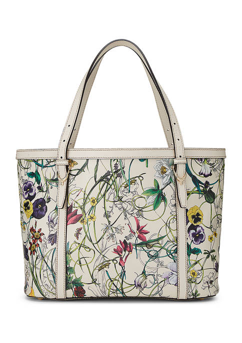 Gucci White Floral Nice Tote Bag - FINAL SALE, NO RETURNS