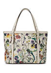 Gucci White Floral Nice Tote Bag - FINAL SALE, NO RETURNS