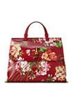 Gucci Red Blooms Daily Top Handle Bag - FINAL SALE, NO RETURNS