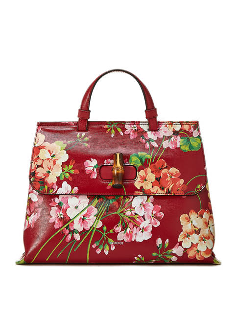 Gucci Red Blooms Daily Top Handle Bag - FINAL SALE, NO RETURNS