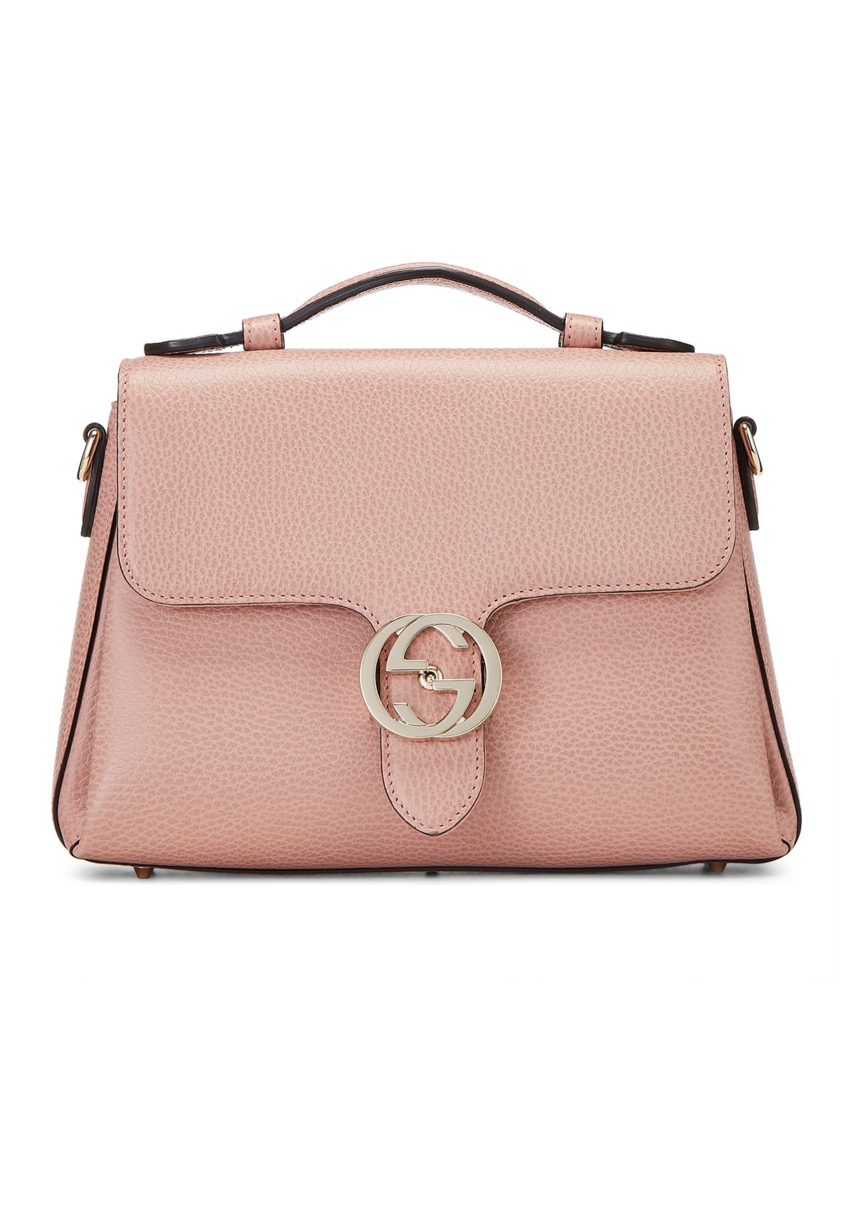 Gucci Pink Leather Interlocking  Top Handle Bag - FINAL SALE, NO RETURNS