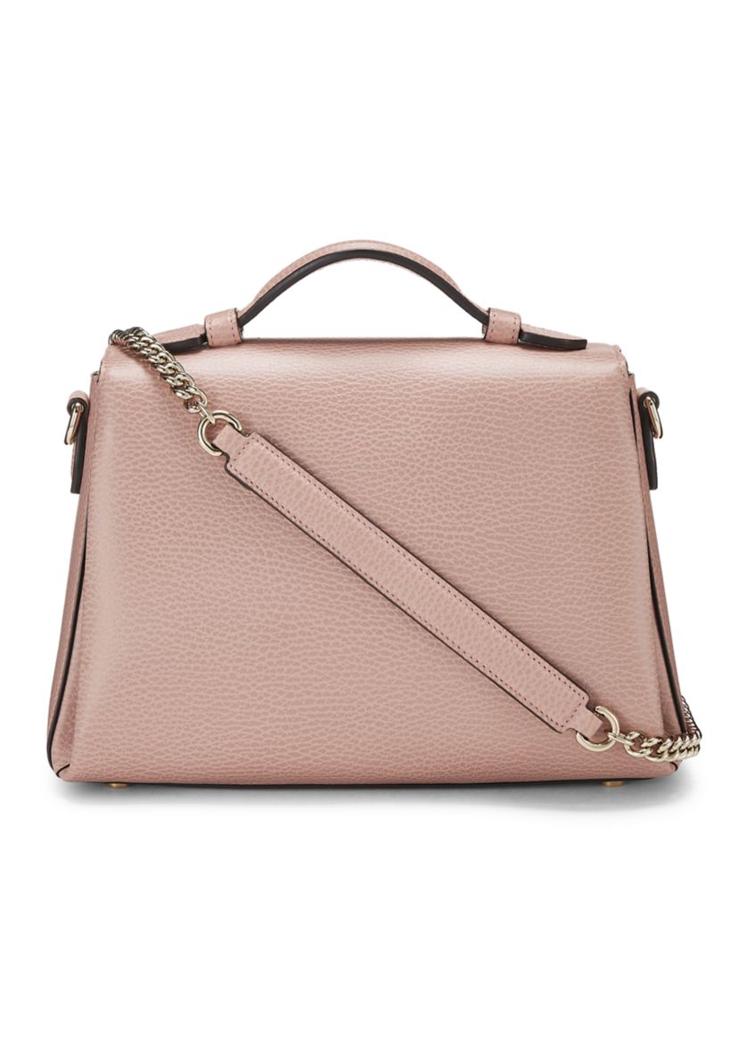 Gucci Pink Leather Interlocking  Top Handle Bag - FINAL SALE, NO RETURNS