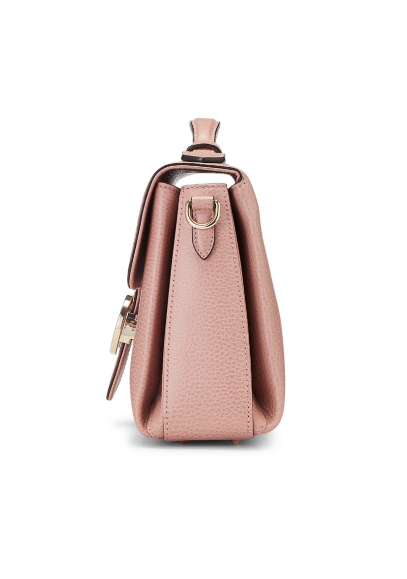 Gucci Pink Leather Interlocking  Top Handle Bag - FINAL SALE, NO RETURNS