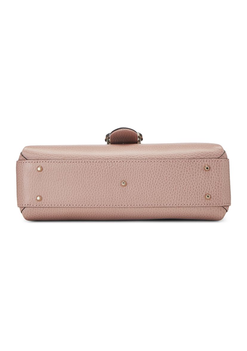 Gucci Pink Leather Interlocking  Top Handle Bag - FINAL SALE, NO RETURNS