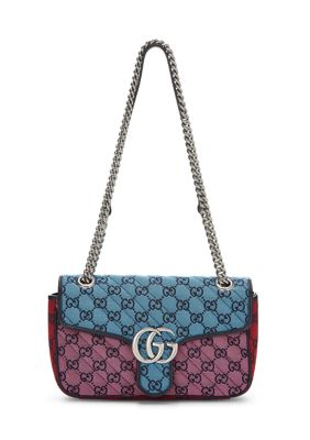 What Goes Around Comes Around Gucci Multi Canvas GG Marmont Shoulder Small - FINAL SALE, NO RETURNS