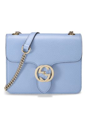 What Goes Around Comes Around Gucci Dollar Calfskin Small Interlocking G Shoulder Bag Mineral Blue - FINAL SALE, NO RETURNS