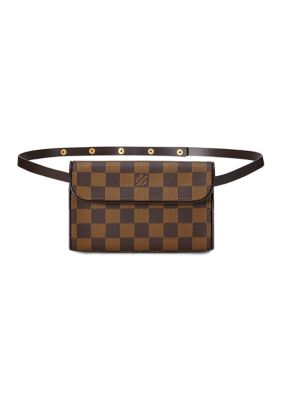 What Goes Around Comes Around Louis Vuitton Damier Ebene Pochette Florentine Bag - FINAL SALE, NO RETURNS