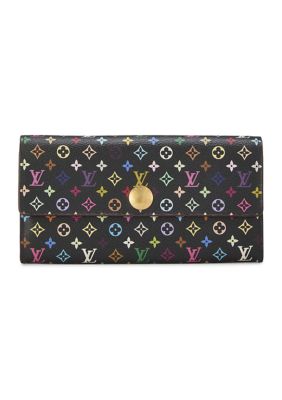 What Goes Around Comes Around Women's Louis Vuitton Monogram Multicolor Sarah Wallet Black - FINAL SALE, NO RETURNS