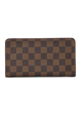 What Goes Around Comes Around Women's Louis Vuitton Damier Ebene Porte Monnaie Zipper Wallet - FINAL SALE, NO RETURNS, Brown