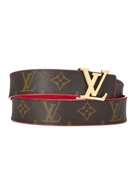 What Goes Around Comes Around Women's Louis Vuitton Monogram 30mm LV Initiales Reversible Belt - FINAL SALE, NO RETURNS, Red