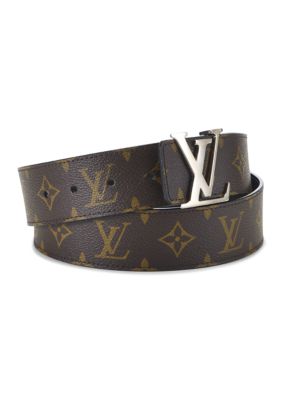 What Goes Around Comes Around Women's Louis Vuitton Calfskin Monogram 40mm LV Initiales Reversible Belt 80 32 Black - FINAL SALE, NO RETURNS, Brown