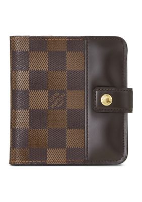 What Goes Around Comes Around Women's Louis Vuitton Damier Ebene Zippe Zipped Compact Wallet - FINAL SALE, NO RETURNS, Brown