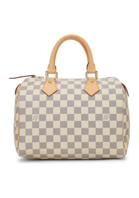 Louis Vuitton Damier Azur Speedy 25 Bandouliere Bag – I MISS YOU