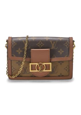 What Goes Around Comes Around Louis Vuitton Monogram Reversed Dauphine Chain Wallet - FINAL SALE, NO RETURNS, Brown