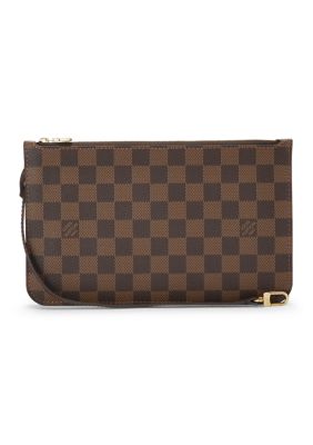 What Goes Around Comes Around Women's Louis Vuitton Damier Ebene Neverfull Pouch MM NM - FINAL SALE, NO RETURNS, Brown