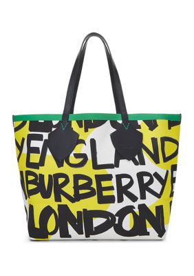What Goes Around Comes Around Burberry Multi Canvas Reversible Tote - Final Sale, No Returns