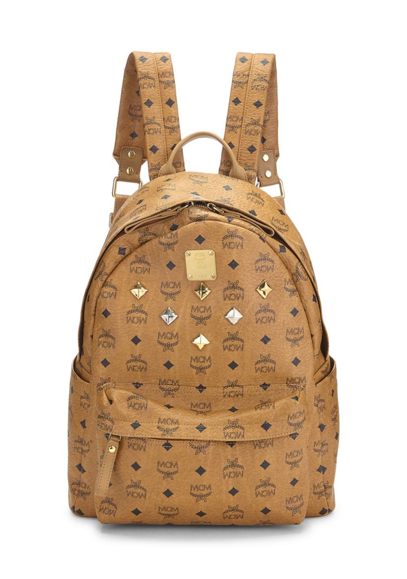 MCM　Visetos Stark Stud Backpack ブラウン What Goes Around Comes Around MCM Brown Visetos Stud Stark