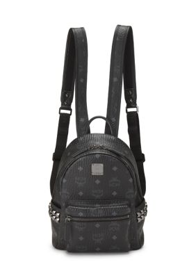 What Goes Around Comes Around MCM Black Visetos Studded Stark Backpack Small - FINAL SALE, NO RETURNS