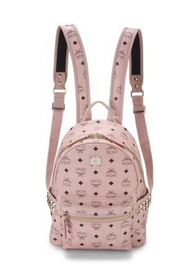 What Goes Around Comes Around MCM Visetos Outline Stud Mini Stark Backpack Soft Pink - FINAL SALE, NO RETURNS