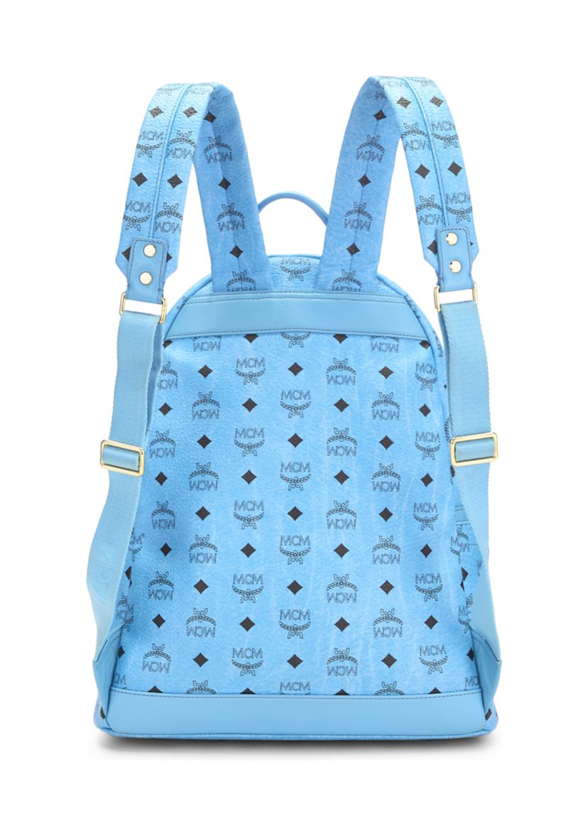 MCM Blue Visetos Retro Dual Stark Medium Backpack - FINAL SALE, NO RETURNS