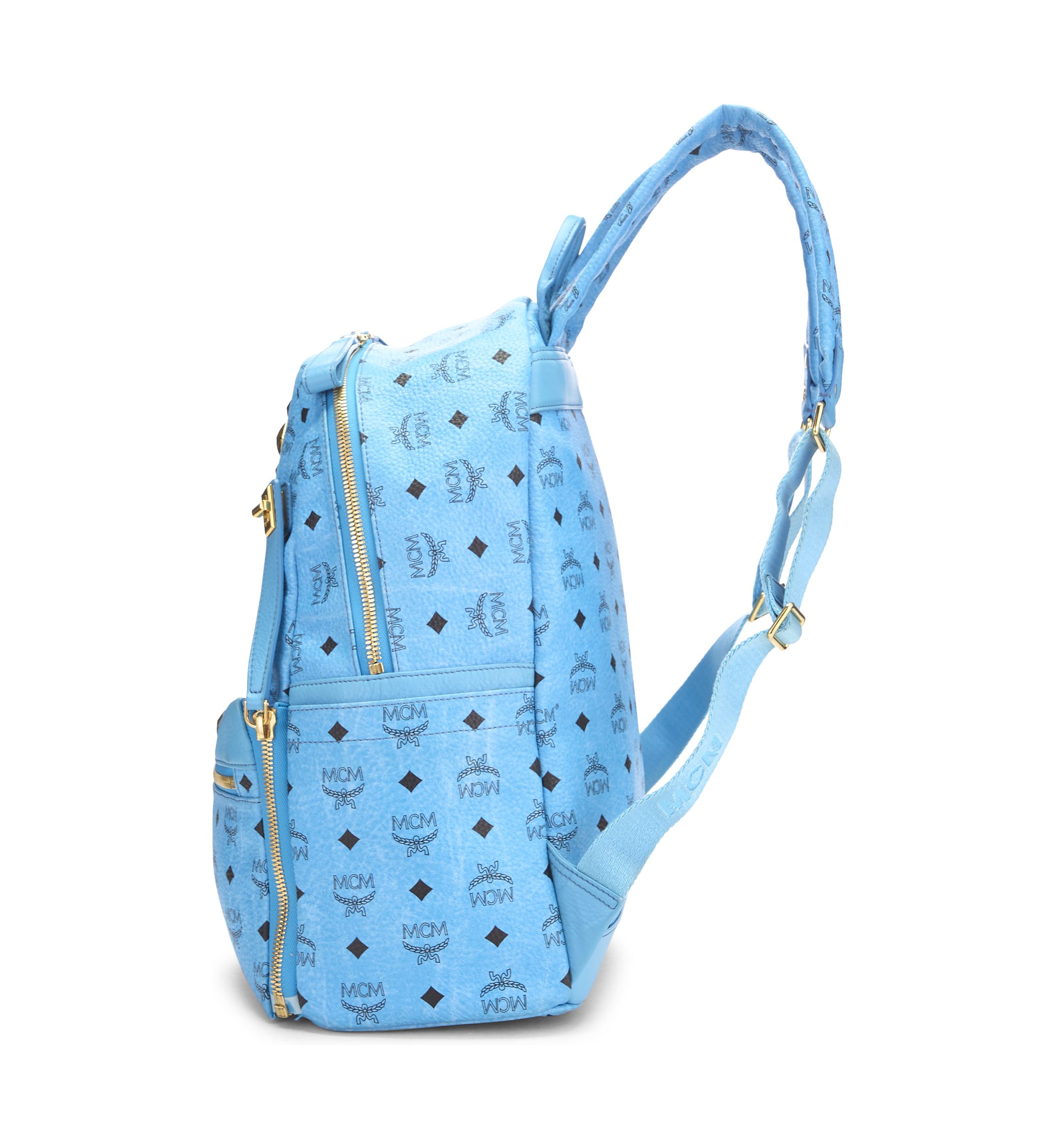 MCM Blue Visetos Retro Dual Stark Medium Backpack - FINAL SALE, NO RETURNS