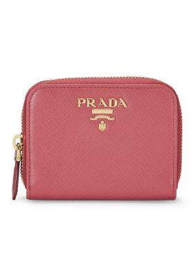 What Goes Around Comes Around Women's Prada Pink Vitello Move Zip Around Coin Purse - FINAL SALE, NO RETURNS