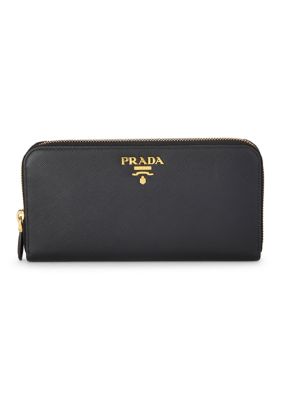 What Goes Around Comes Around Women's Prada Saffiano Leather Wallet - FINAL SALE, NO RETURNS, Black