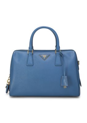 What Goes Around Comes Around Prada Saffiano Boston Bag - FINAL SALE, NO RETURNS, Blue