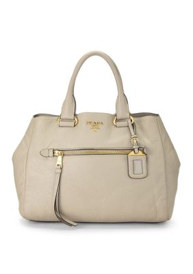What Goes Around Comes Around Prada Vitello Daino Shopping Satchel Pomice - FINAL SALE, NO RETURNS, Grey