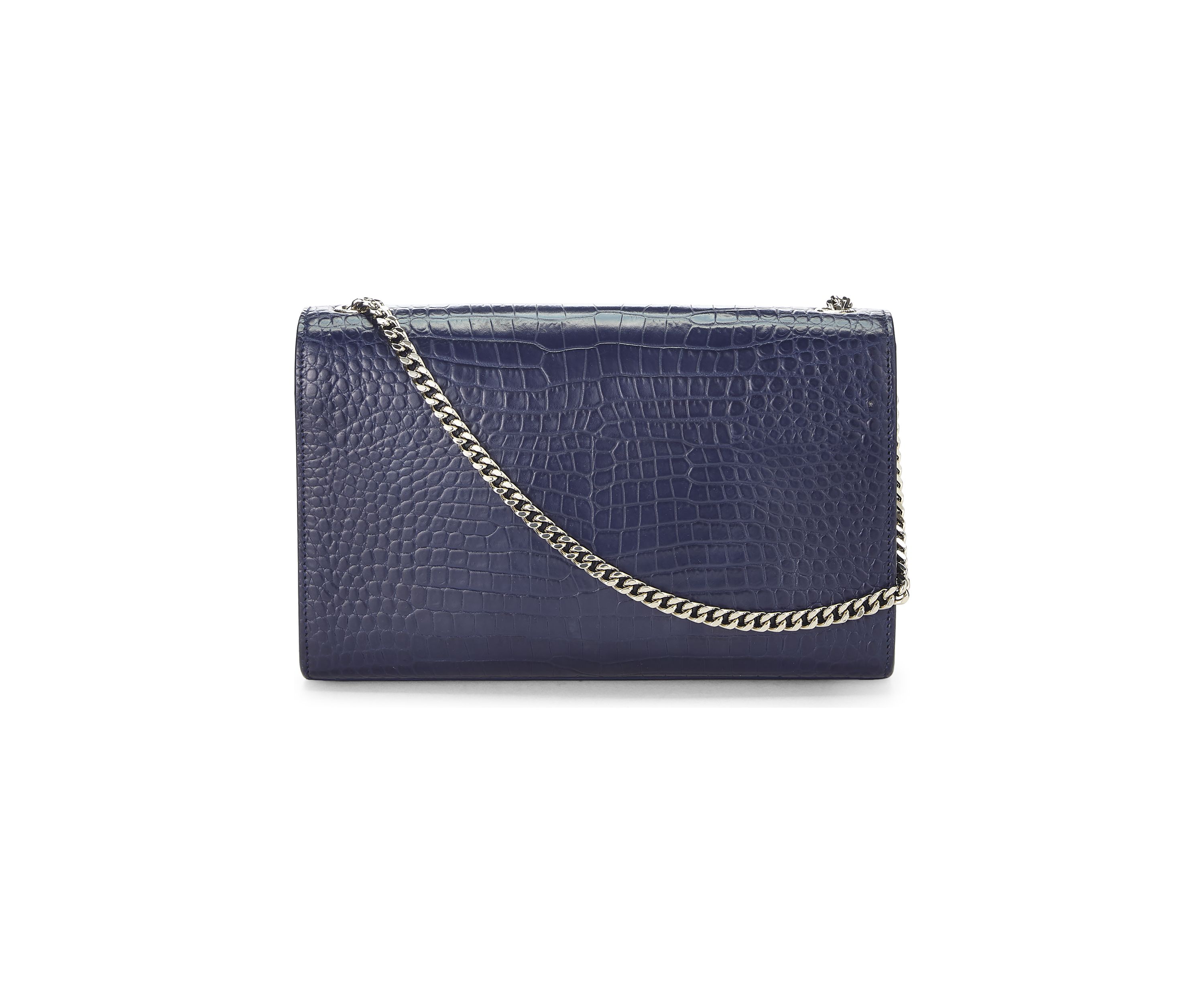 Yves Saint Laurent Navy Embossed Kate Tassel Chain Crossbody Bag - FINAL SALE, NO RETURNS
