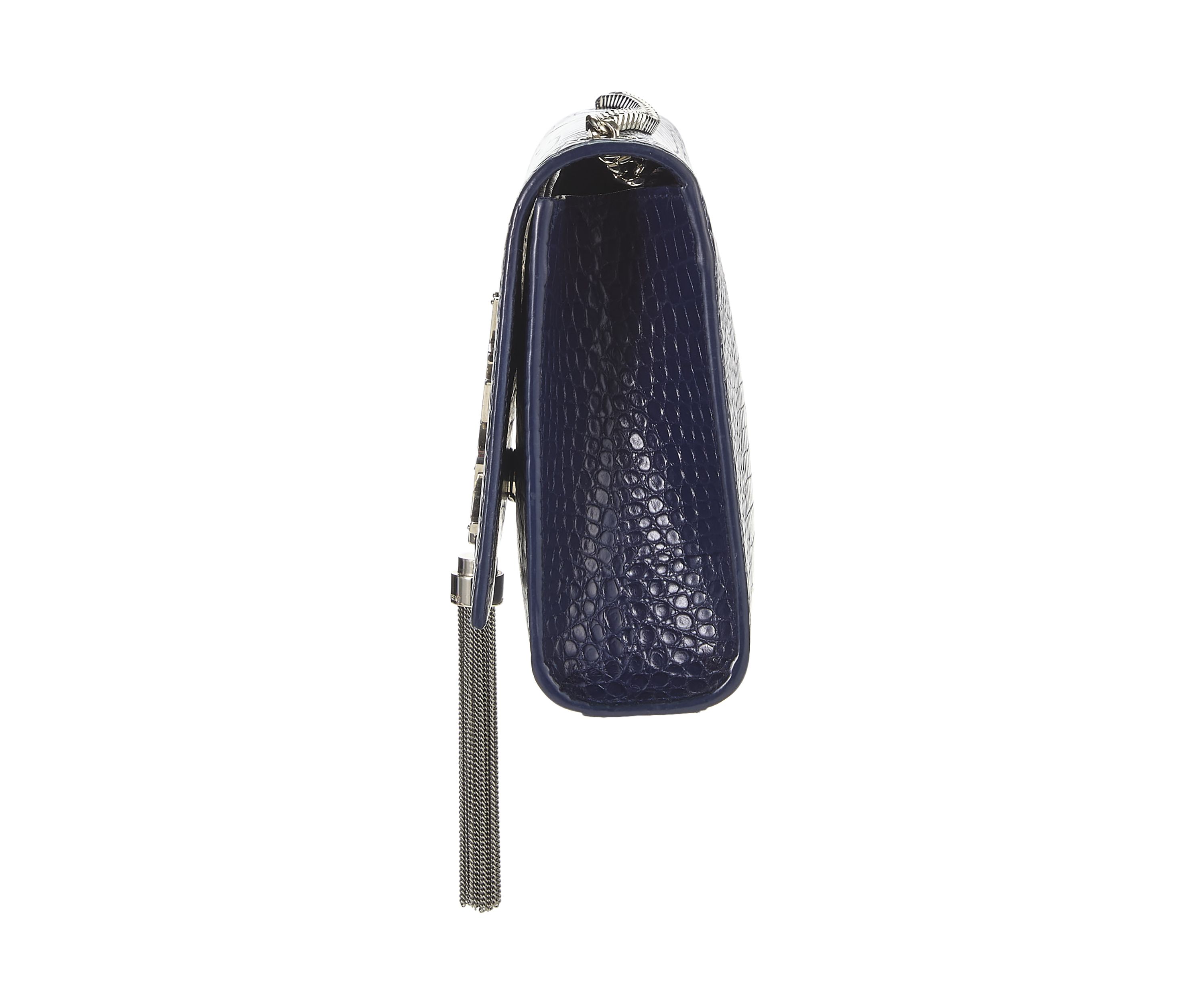 Yves Saint Laurent Navy Embossed Kate Tassel Chain Crossbody Bag - FINAL SALE, NO RETURNS
