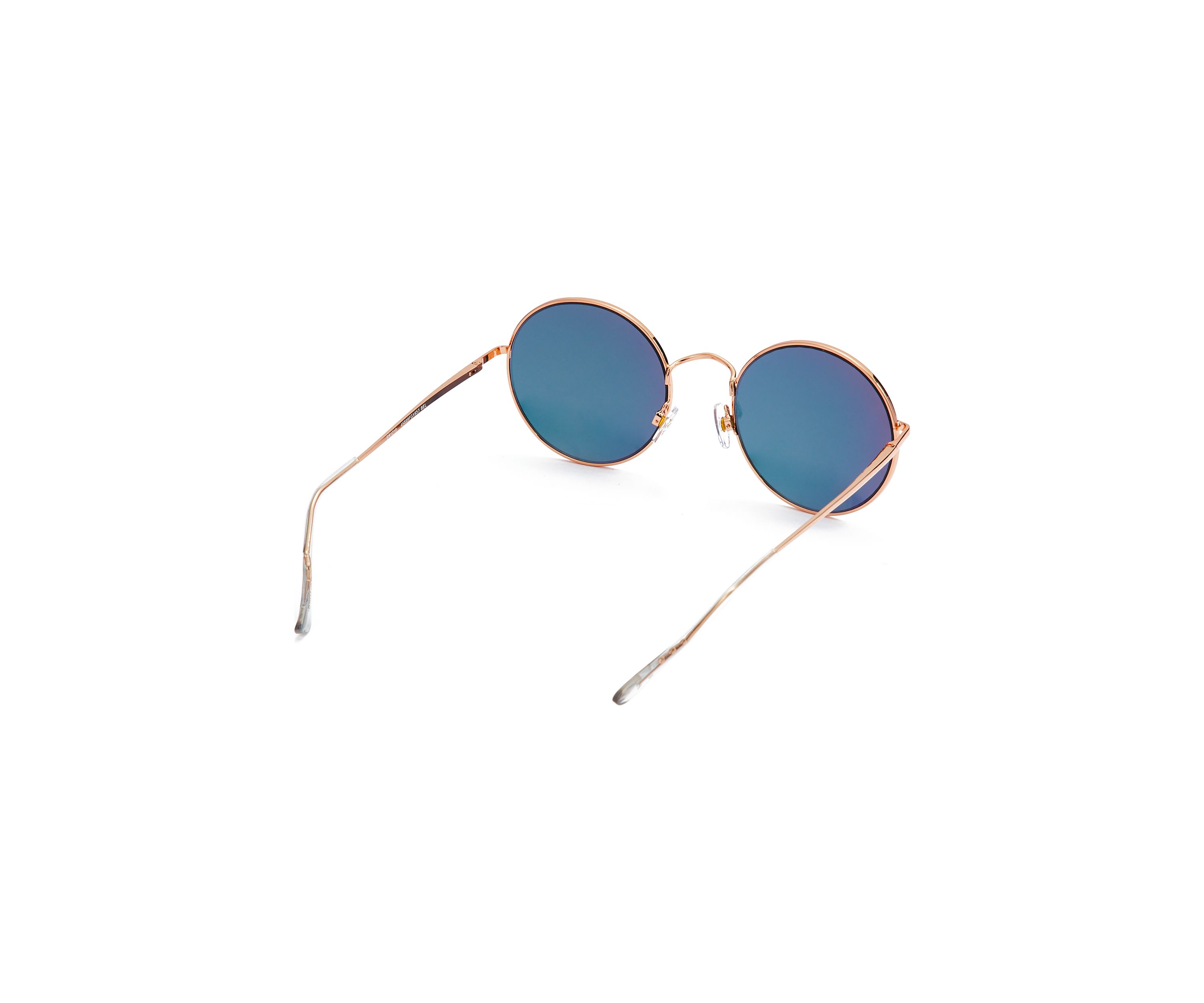 Metal Round Rose Gold Sunglasses