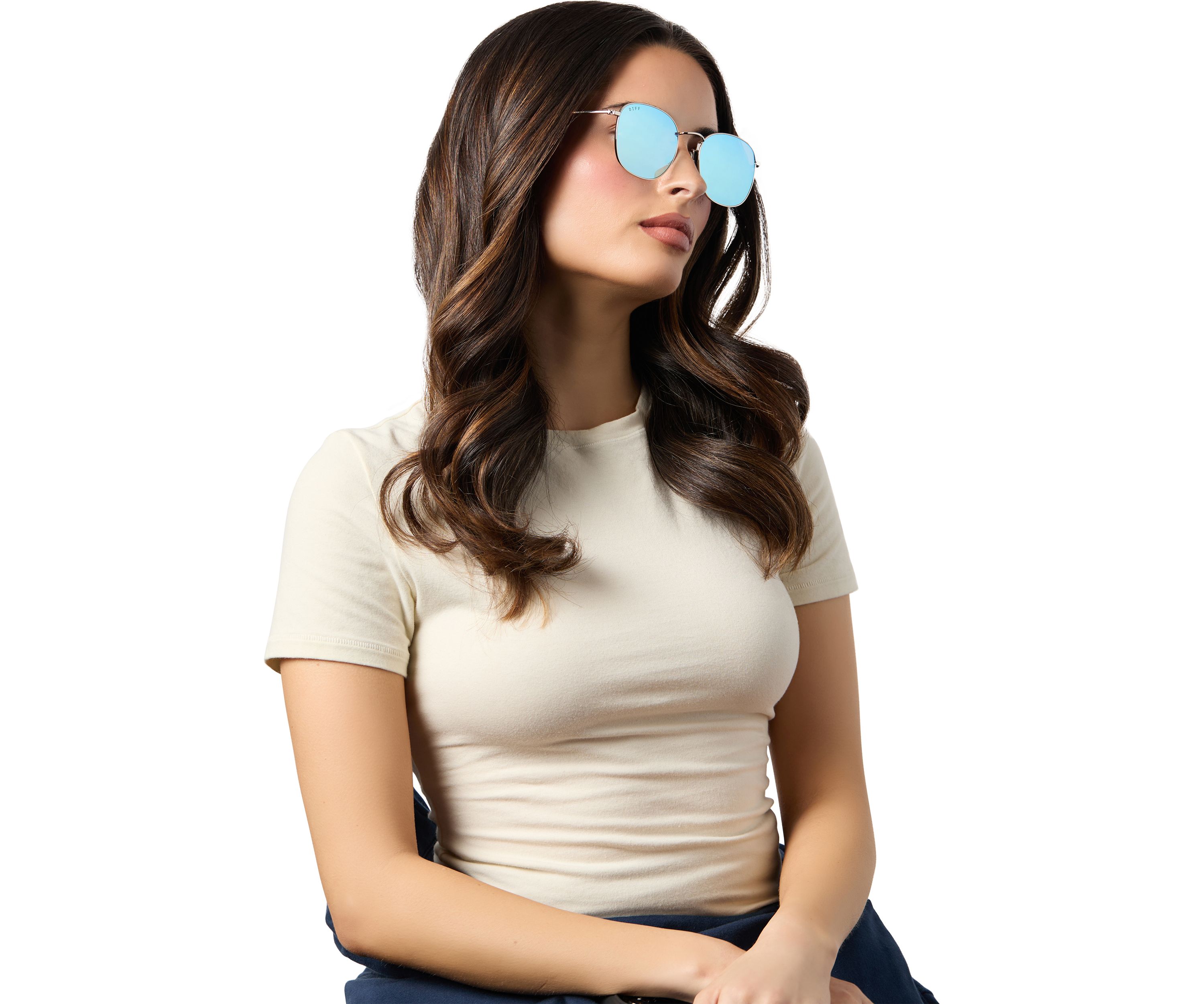 Axel Turquoise Mirror Sunglasses