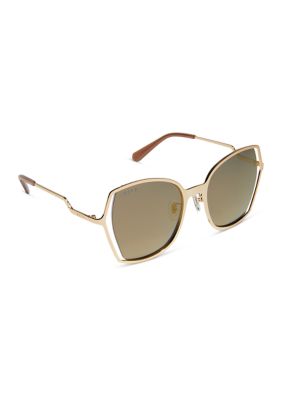 DIFF Eyewear Donna III Gold Mirror Sunglasses | Belk display picture 2