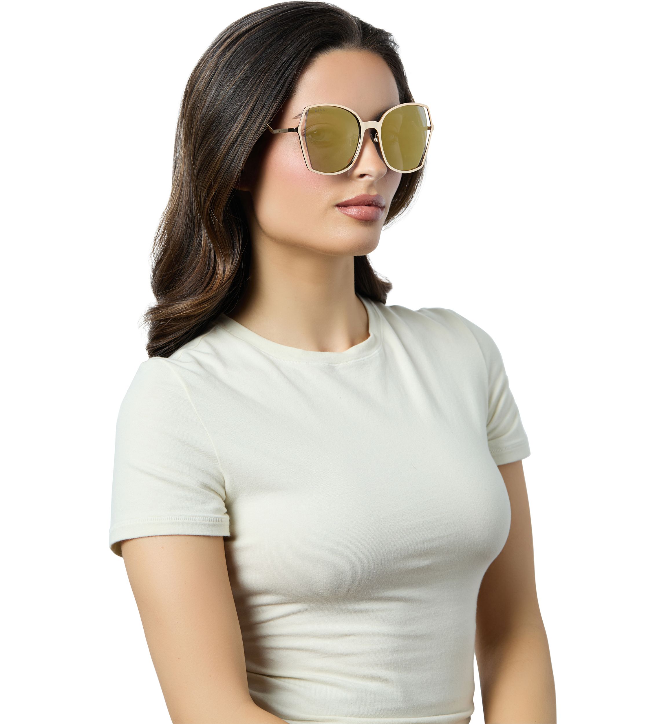 Donna III Gold Mirror Sunglasses