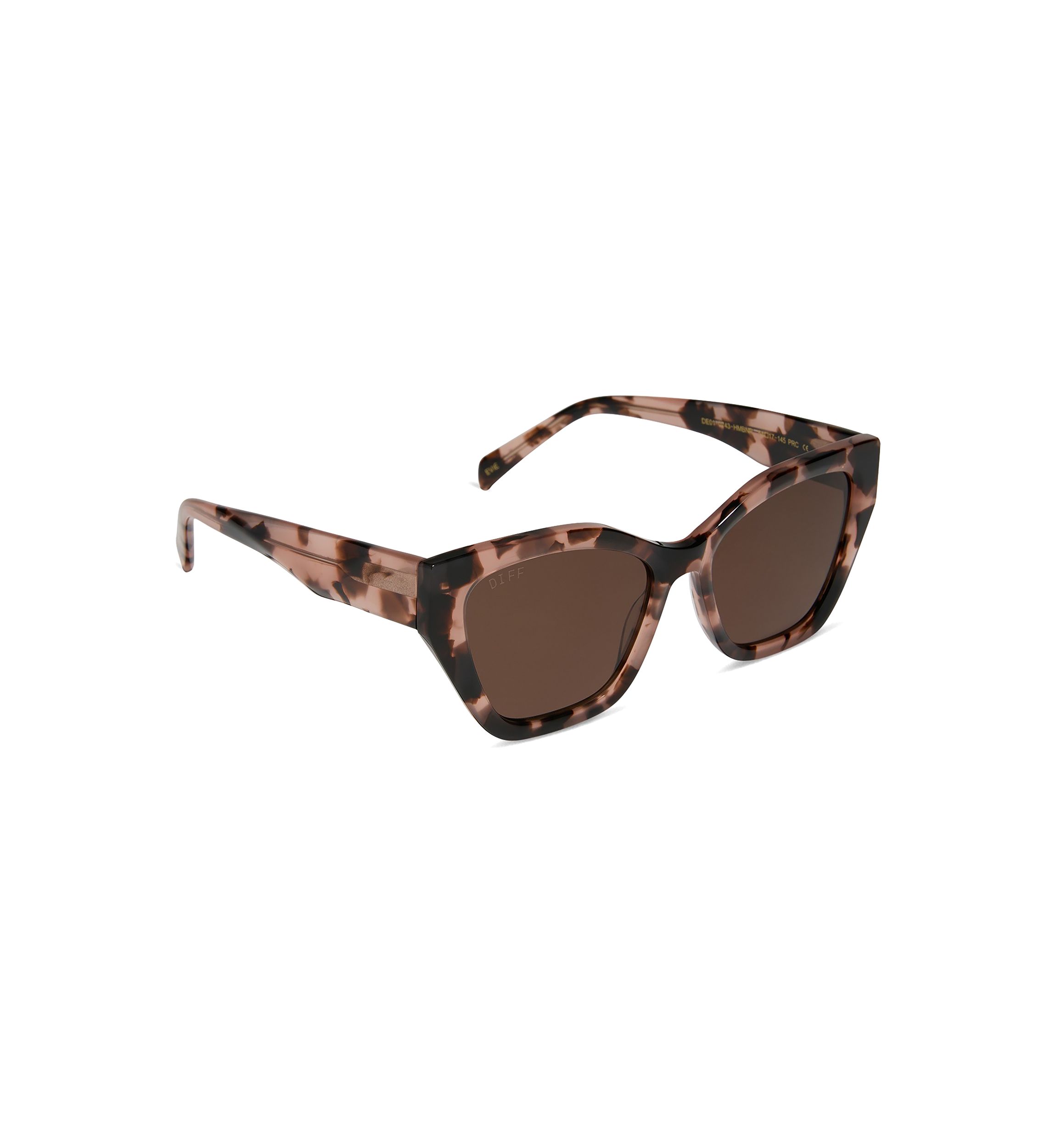 DIFF Eyewear Indy Dark Ivy Tortoise Grey Polarized Sunglasses Indy Rectangle Sunglasses | Black & Grey | DIFF Eyewear main image 2