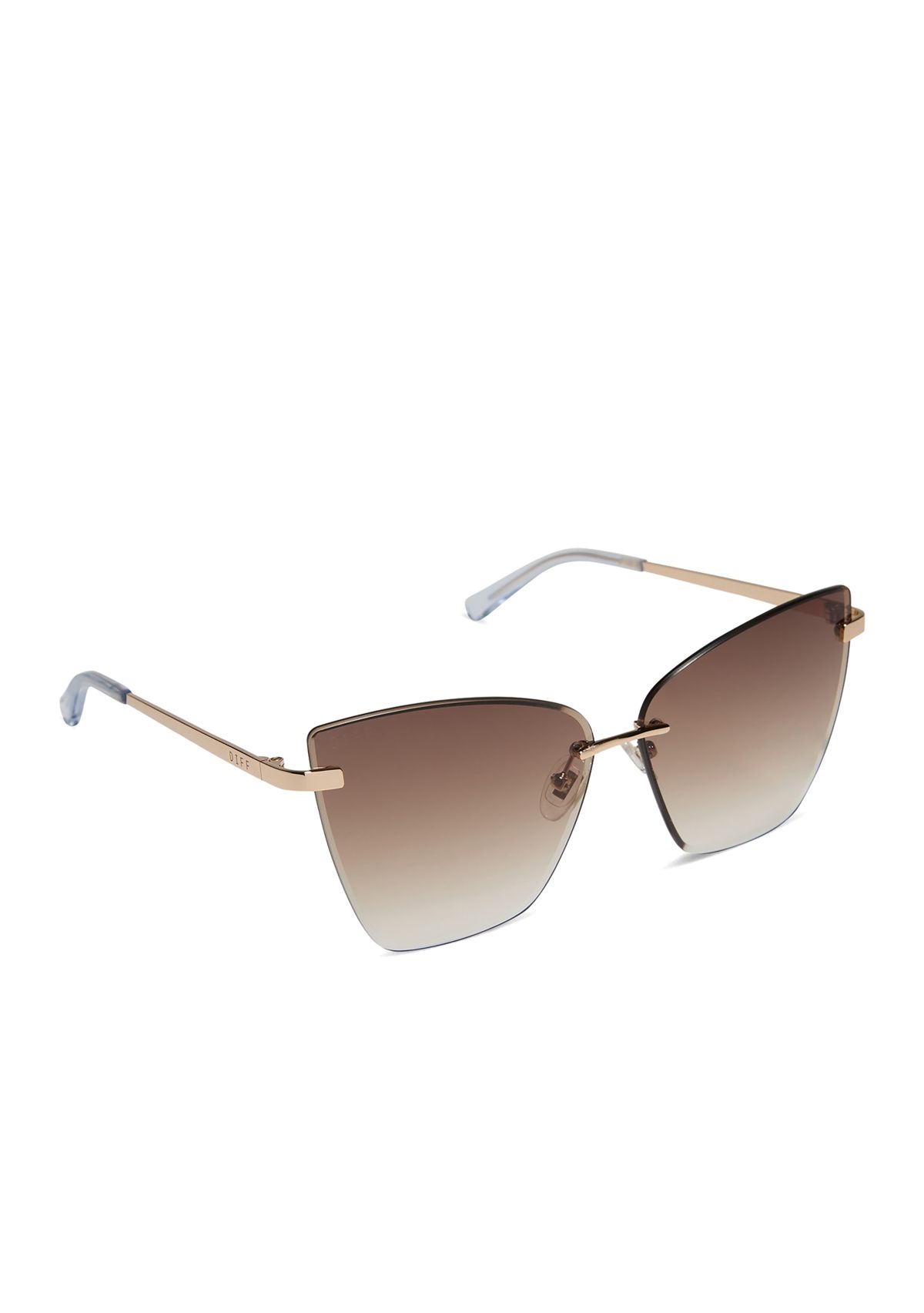 Becky V Gold/Brown Sunglasses