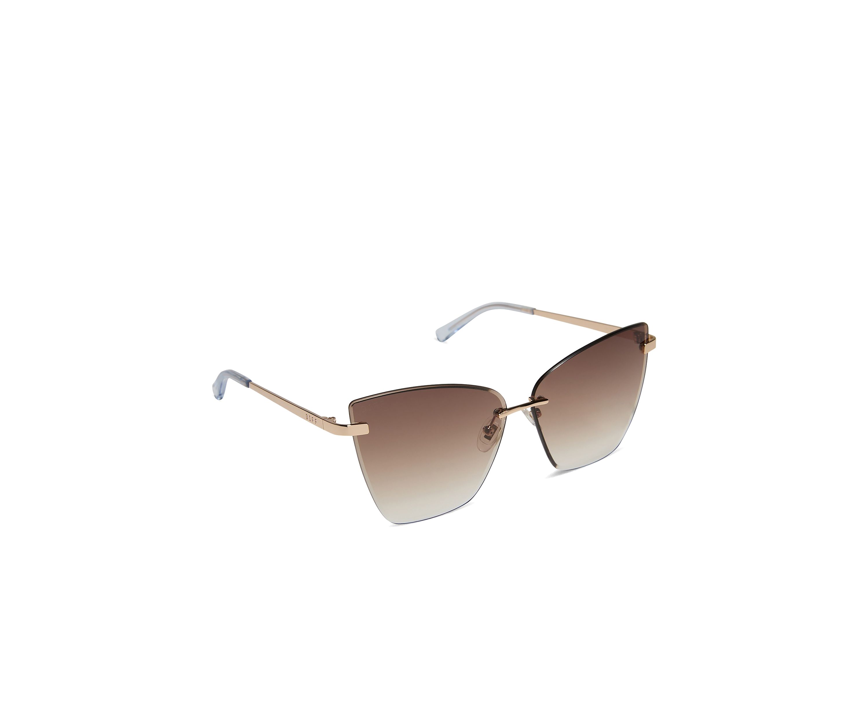 Becky V Gold/Brown Sunglasses